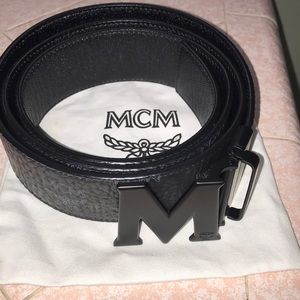 Mcm matte black belt